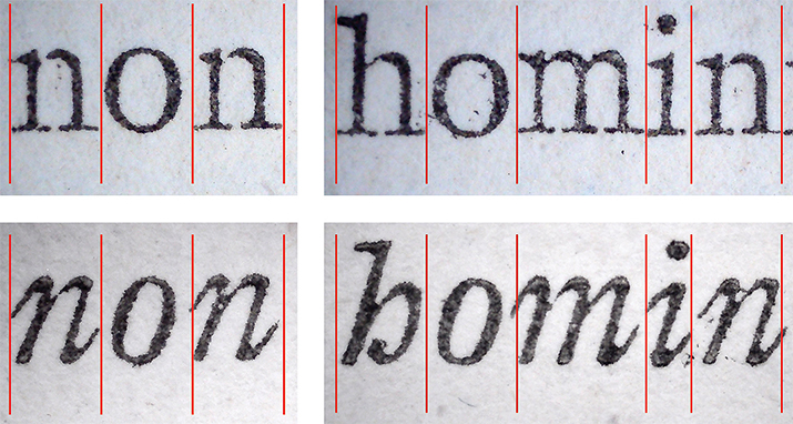 Italic proportional studies