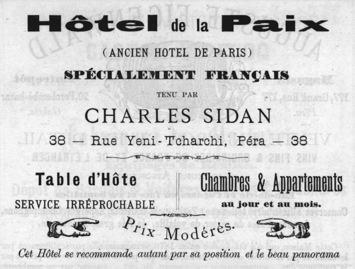 Advertisement using expanded sans-serif headline lettering